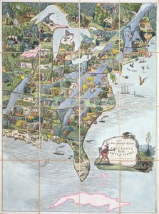 Game of the Star-Spangled Banner vagy Emigrants to the United States, társasjáték 1860 körül alkotó: English School