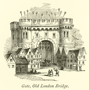 Gate, Old London Bridge  alkotó: English School