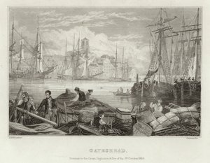 Gateshead az 1854. október 6-i nagy robbanás és tűz előtt alkotó: English School