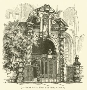 Az oxfordi Szent Mária-templom kapuja (metszet) alkotó: English School