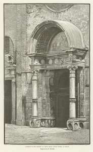 A milánói Santa Maria Delle Grazie templom kapuja alkotó: English School