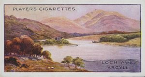 A brit táj ékkövei: Loch Awe, Argyll (színes litográfia) alkotó: English School