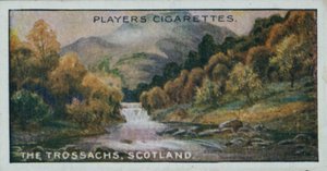 A brit táj ékkövei: Trossachs, Skócia (színes litográfia) alkotó: English School