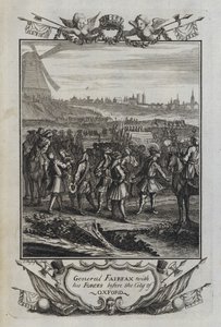 Fairfax tábornok erőivel Oxford városa előtt (metszet) alkotó: English School