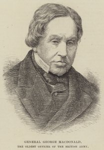George MacDonald tábornok, a brit hadsereg legidősebb tisztje (metszet) alkotó: English School