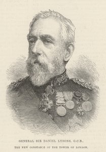 Sir Daniel Lysons tábornok, GCB, a londoni Tower új rendőrkapitánya (metszet) alkotó: English School