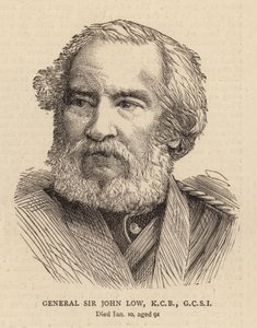 Sir John Low tábornok, KCB, GCSI (metszet) alkotó: English School