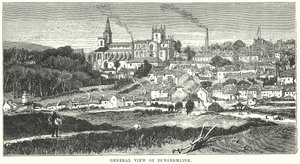 Gesamtansicht von Dunfermline von English School