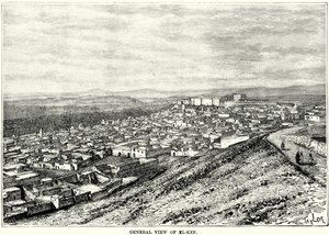 El-Kef általános látképe (metszet) alkotó: English School