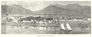 Honolulu általános látképe (metszet) alkotó: English School
