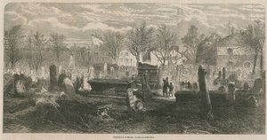 A Bunhill Fields temető általános képe alkotó: English School