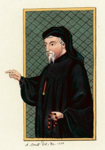 Geoffrey Chaucer (színes metszet) alkotó: English School