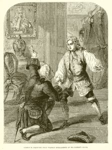II. György, aki Walpole Intelligence of his Fathers Death-ját kapta alkotó: English School