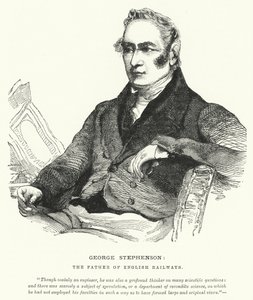 George Stephenson, az angol vasutak atyja (metszet) alkotó: English School