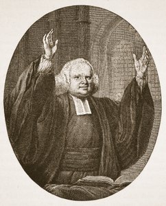 George Whitefield, illusztráció: The Church of England: A History for the People, H.D.M. Spence-Jones, kocsma. 1910 körül (szépia fotó) alkotó: English School