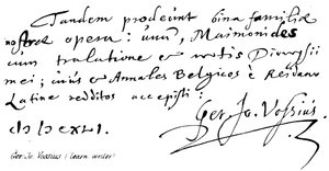 Ger: Jo: Vossius (tanuld meg: író) alkotó: English School