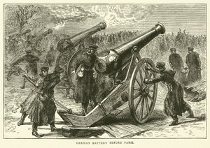 Német üteg Párizs előtt, 1871. január alkotó: English School