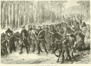 Német lovasság úton Párizs felé, 1870. október alkotó: English School
