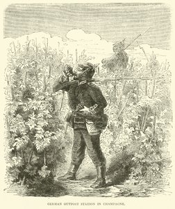 Német előőrs állomás Champagne-ban, 1870. szeptember alkotó: English School