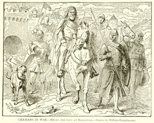 Németek a háborúban. - Oroszlán Henrik Bardewickben alkotó: English School