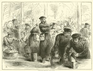 Németek ételt szolgálnak fel, 1871. január alkotó: English School