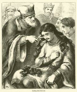 Hajvágás (gravírozás) alkotó: English School
