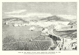 Gibraltár: A Gibraltár elleni nagy támadás képe alkotó: English School