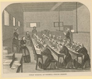Lányiskola a Tothill Fields-i börtönben alkotó: English School