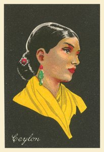Sok ország lányai: Ceylon (színes litográfia) alkotó: English School