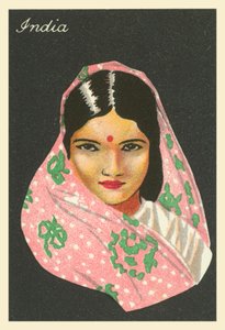 Sok ország lányai: India (színes litográfia) alkotó: English School
