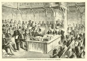 Gladstone felszólal az alsóházban alkotó: English School