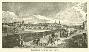 Glasgow, egy régi metszetről (metszet) alkotó: English School