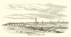 Glasgow délről, 1660-ban alkotó: English School