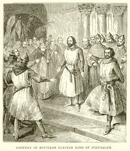 Godfrey of Bouillon Jeruzsálem királyává választották alkotó: English School