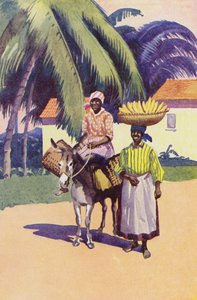 Going to Market, Jamaica (színes litográfia) alkotó: English School