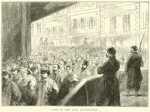Élelmiszerosztásra megy, 1871. márc alkotó: English School