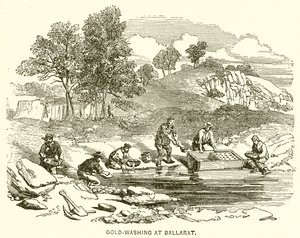 Aranymosás a Ballaratban alkotó: English School
