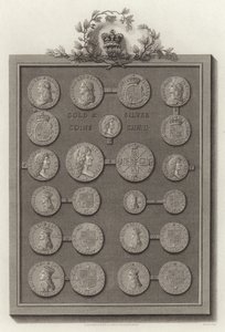 Arany és ezüst érmék, Chas II alkotó: English School