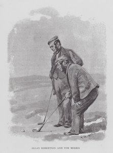 Golf: Allan Robertson és Tom Morris (litho) alkotó: English School
