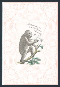 Gorilla Valentin-napi üdvözlőlap alkotó: English School