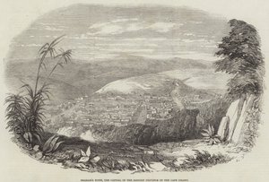 Graham városa, a Cape Colony keleti tartományának fővárosa (metszet) alkotó: English School