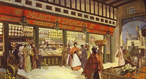 A Grainger Market Hall Bazaar Newcastle, még mindig létezik eredeti formájában, 1895-ben alkotó: English School