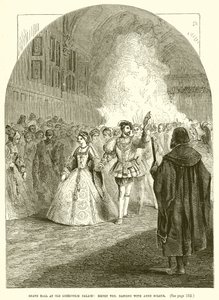 Nagybál az Old Greenwich-palotában: Henrik VIII. táncol Anne Boleynnel alkotó: English School