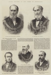 A Szabadkőműves Rend nagytisztjei (metszet) alkotó: English School