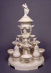 Grand Plat de Menage vagy asztalközép, Leeds Pottery, 1780 körül (krémedény) alkotó: English School