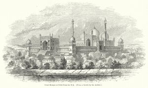 Delhi nagymecsetje ÉK felől (metszet) alkotó: English School