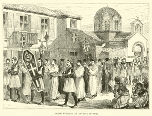 Görög temetés Levadiában, Attikában alkotó: English School