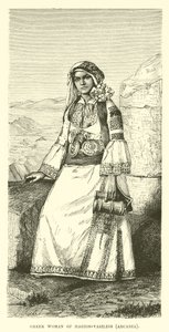 Görög nő Hagios-Vasiliosból, Árkádiából alkotó: English School