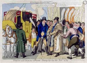 "Greys and Duns, or A Prime Bang Up for the Bit", pub. írta: Thomas Tegg alkotó: English School