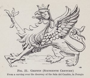 Griffin, tizenhatodik század (litho) alkotó: English School